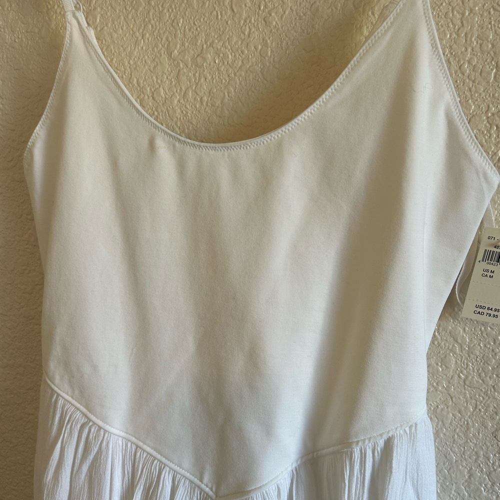 aerie White Midi Dress with Spaghetti Straps - Picture 3 of 4